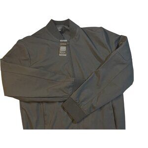 Mens Express Black Bomber Jacket With Zip Closure & Sleeve Pocket